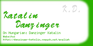 katalin danzinger business card